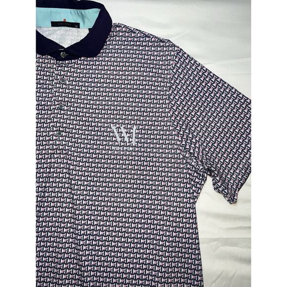 Greyson Polo Shirt Mens Size XL Multicolored Geometric Pattern Embroidered Logo - Picture 3 of 16